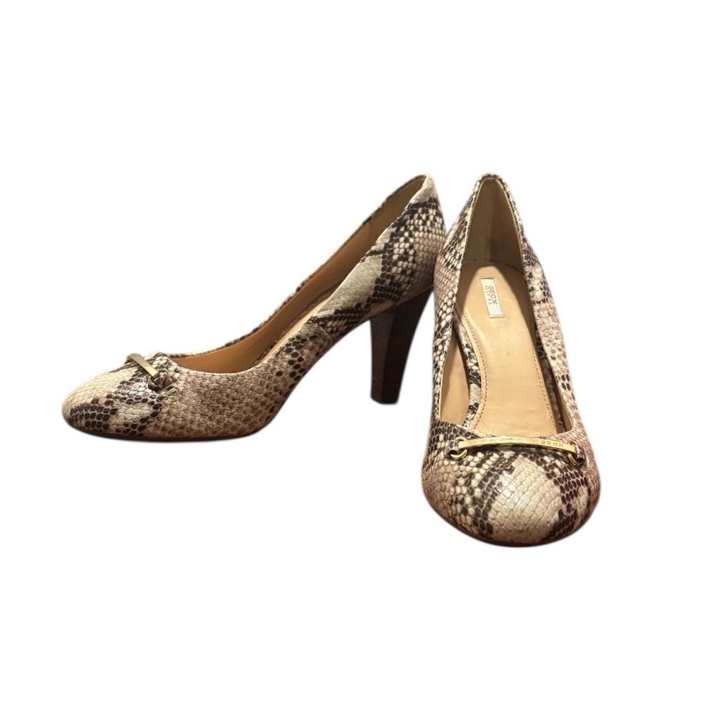 Geox Marie Claire Snake Print Heels Size 40